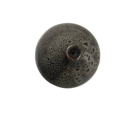 Handcrafted Ceramic Bud Vase Speckled Black & Gray Small Unique Home Decor Piece - Picture 5 of 6